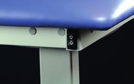 The use of a modern moving mechanism with four separate legs ensures safe, quick and silent operation. Maintenance is also very easy. The free space under the table can be utilized for any purpose.