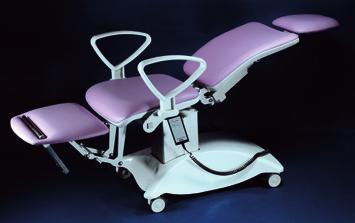 A comfortable, universal chair for examining of patients in the sitting, half-lying or lying position. Modern design with comfortable upholstery and grey plastic casings.