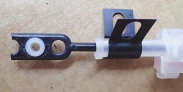 NOTE: The blower speed cable converter assembly does not require a nylon sleeve. Actuator Rod 3rd Hole Clamp Photo 2.