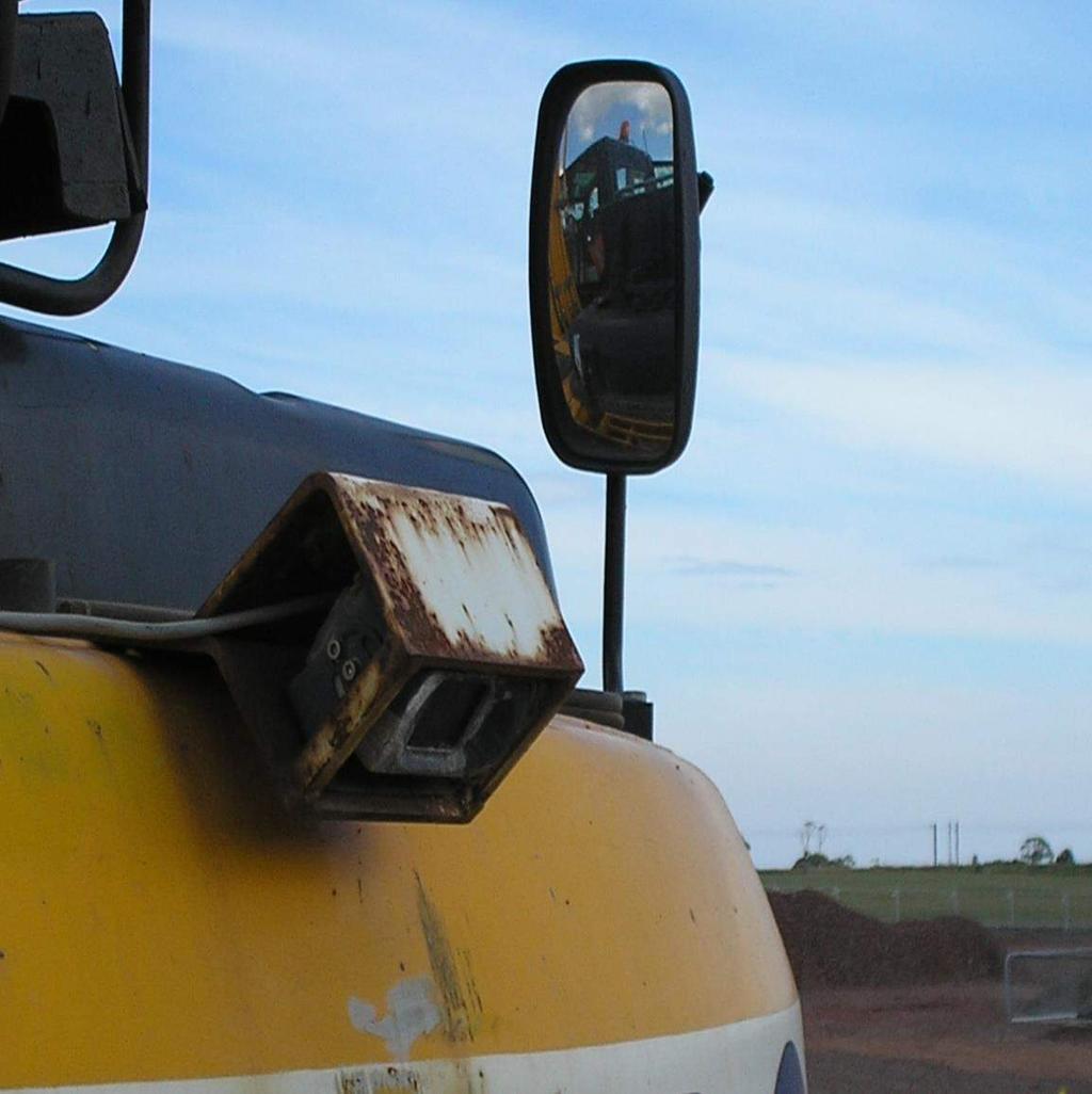 Excavators spend their working day slewing and reversing and must therefore be fitted with mirrors which give
