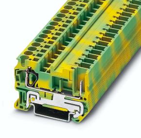 Pluggable Spring-Cage Ground Terminal Blocks ST 4/ 1P-PE (IEC) rigid ßexible [mm 2 ] solid stranded AWG IEC 61 984 0.08-6 0.08-4 28-10 Observe the current carrying capacity of the mounting rails.