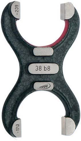 0634 Snap gauge, double jaw Dimensions 3 to 100 mm Gauge steel Hardened measuring faces Dimensions acc.