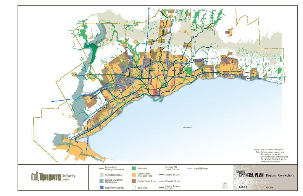 Toronto s Official Plan Regional connections Toronto cannot plan in