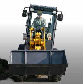 maneuverability SIMPLE HOSE ROUTINGS Hydraulic lines and linkages cleverly recess into the