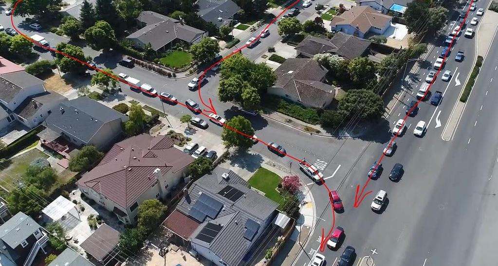 Drone Video Monitoring Neighborhood
