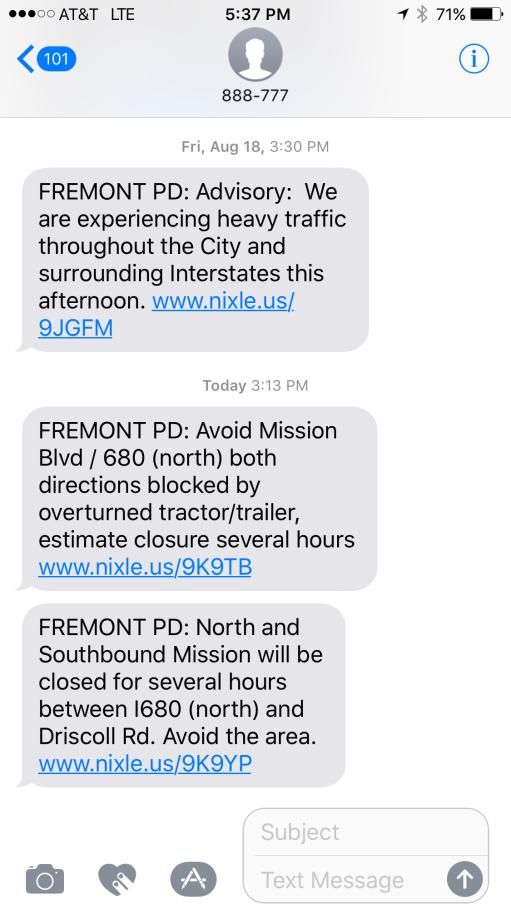 Real-Time Traffic Text