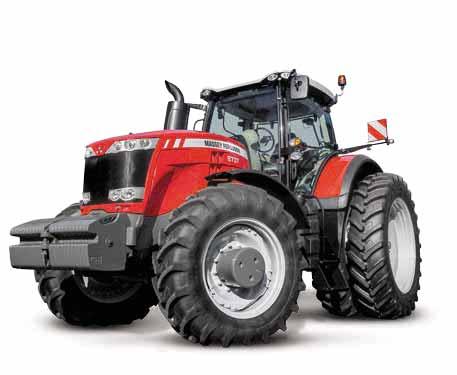 Optional 50 km/h transmission on MF 7615 model MF 7700 SERIES 140 255 HP BORN TO FARM Advanced electronic management of engine and transmission New Massey Ferguson designed double acting front axle