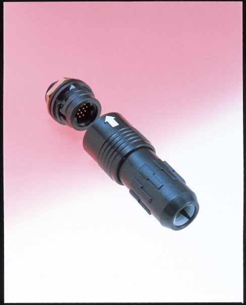 Miniature Waterproof Plastic Connectors HR30 Series Mated dimensions 32.3 3 and 6 pos. 42.1 Ø15.5 Ø12.6 10 and 12 pos. Fig.1 Features 1.