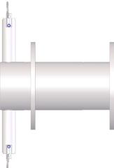 Pull out detent pins Roll lifting shaft Roll retainer 2. Insert the roll lifting tube through the roll.