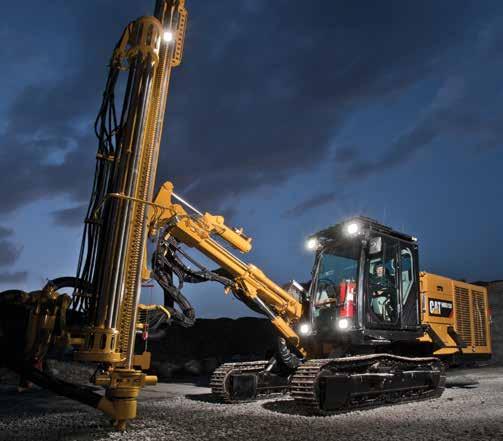 Maximum productivity is a key advantage with the Cat MD5150 Track Drill.