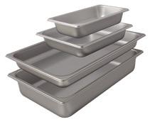 ST PAN 1/3 Third-Size Stainless Steel Pan 12 3 4"W x 6 7 8"D x 2 1 2"H ST PAN 1/2 Half-Size Stainless Steel Pan 12 3 4"W x 10 3 8"D x 2 1 2"H ST PAN 2 Full-Size Stainless Steel Pan 12 3 4"W x 20 3