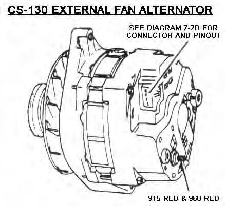 Figure 8-2A High Output Wire on a GM style 1 wire alternator * These terminals will not be used on One Wire alternators.