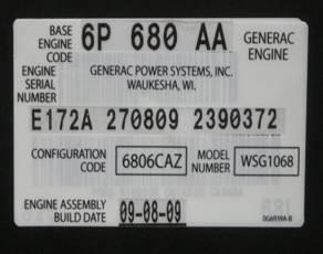 6.8L Gas Engine Quick Reference Guide ENGINE SIZE: 6.