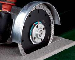 DIAMOND CUTTING DISCS F5 cera speed evolution Dry and wet cutting Thanks to its thickness of only 1.