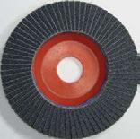 K-AZ A special Zirconium corundum Flap disc with glass fibre reinforced plastic backing available in type straight only.