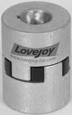 Lovejoy s Jaw Type couplings are available in 24 sizes from a minimum torque rating of 3.5 in lbs to a maximum torque rating of 170,004 in lbs and a bore range of.125 inches to 7 inches.