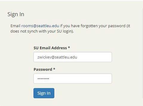 Enter in your SU email address and the password that was emailed to you