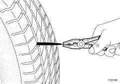 a Inflate the tyre (see 35A, Wheels and tyres, Tyre pressure: Identification, page 35A-15).