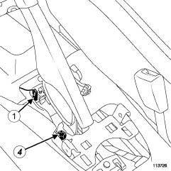 MECHANICAL COMPONENT CONTROLS Parking brake lever: Removal - Refitting 37A Tightening torquesm II - OPERATION FOR REMOVAL OF PART parking brake lever mounting nuts 21 Nm