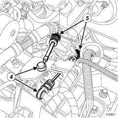 101743 a Unclip the two gear lever cables on the