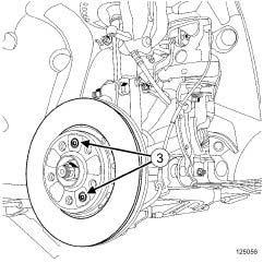"brake calliper mounting - brake calliper" assembly (2) (see 31A, Front axle components, Front brake calliper mounting: Removal - Refitting, page 31A-12).