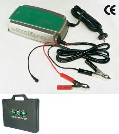 Battery charger Meccanocar 24V Fully automatic, with 3 programs. Cycle diagnosis, constant current, constant voltage, pulse maintenance.