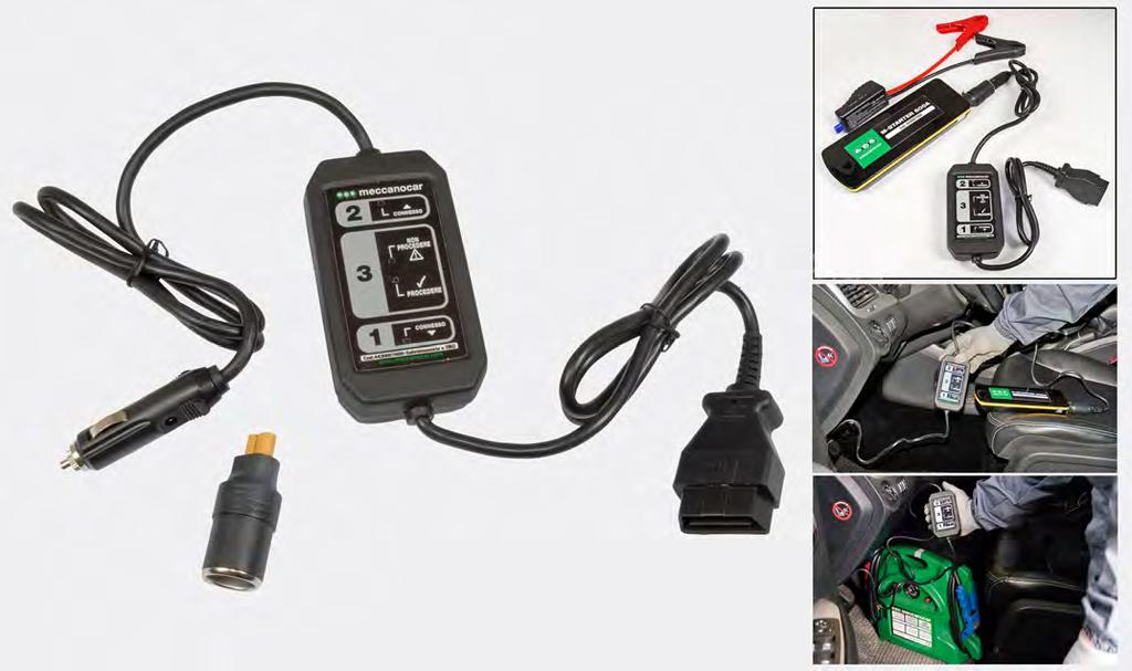 New save memories for 12V vehicles Instrument save memories with OBD socket By connecting the unit to a battery starter 12V, you can perform the replacement or maintenance of a battery without losing
