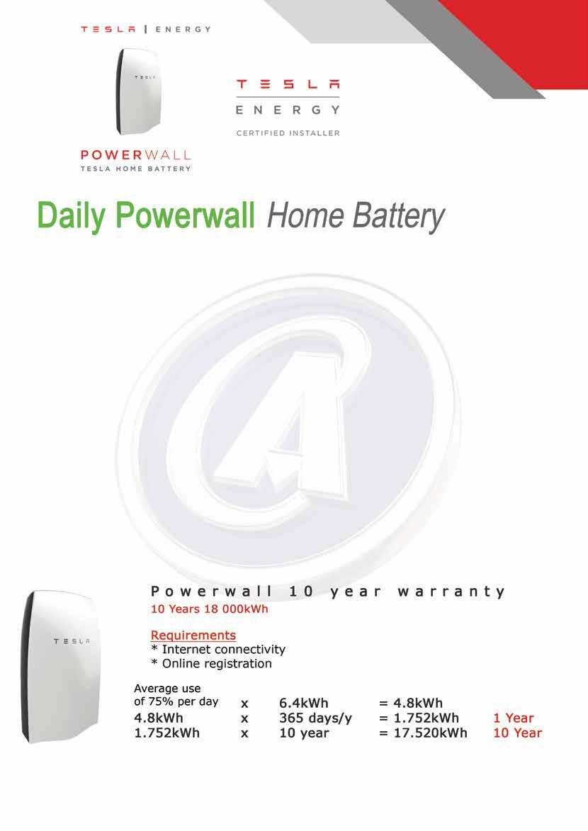 Backup The Powerwall may be used to provide backup power to a home or small business.
