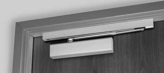 The arm geometry reduces door closer power efficiency by approximately 25% from that of a regular arm. Low Profile Push ide tandard unit: Adjustable85-110 (hold open and non-hold open).