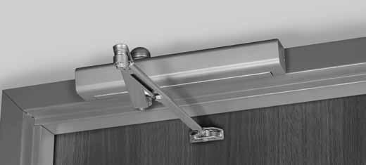 Parallel Arm This application provides the most appealing design appearance for a surface-mounted door closer having a double lever arm.