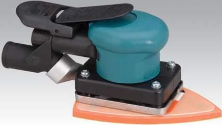 58506 Delta Style Includes 56323 Delta Style Vacuum Sanding Pad, 99 mm wide (at wider end) by 143 mm long (approximately 4" x 5-3/4"), with seven vacuum holes.