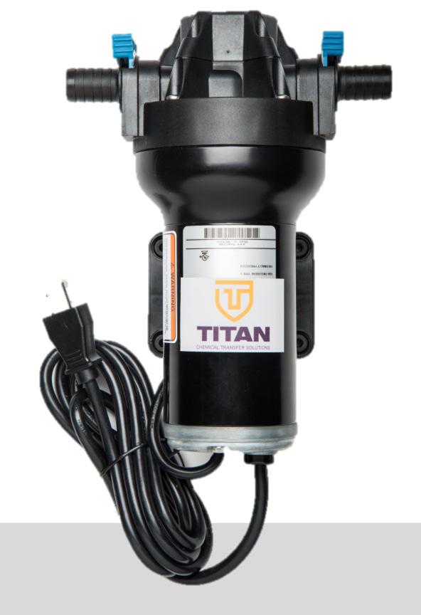 TD10 Features & Benefits: Reliable performance and quiet operation Available in 115V or 12V versions Unique Titan Micro Switch allows On Demand dispensing Integrated Titan Flow Meter Sturdy Powder
