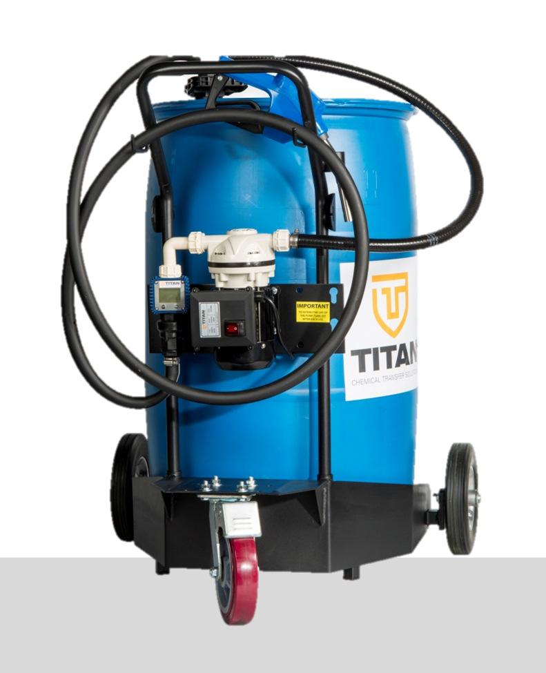 Features & Benefits Works with Titan TD1 or TD12V Pumps Fits 55 Gallon Drum (not included)