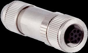 connector, M12, 8-pin, straight Head : Flying leads Cable: PUR, halogen-free, shielded, 10 m DOL-1208-G10MC1 6032868 Head : female connector, M12,