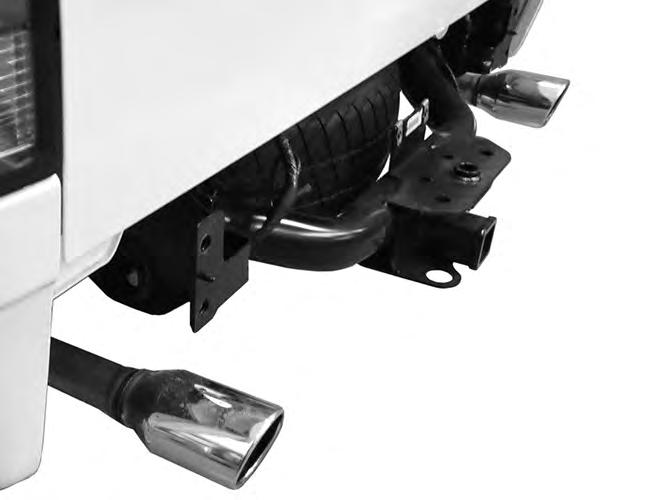 with dual exhaust, if bumper installation will include accessory lights, check