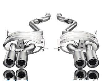 Complete the look with a set of two exquisite tailpipes in titanium or carbon fibre.