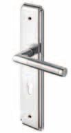 LEVER HANDLE ON PLATE 65mm x 330mm long back plate Bolt through screw 8mm x 8mm spindle Stainless Steel SUS 304