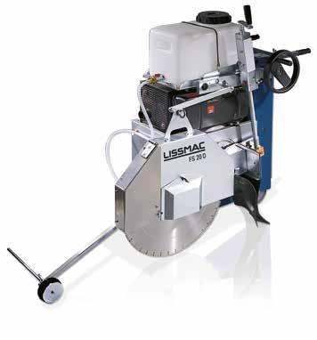 FS 20 POWERFUL AND COMPACT FLOOR SAWS IN THE MIDDLE CLASS Particularly compact construction The hand cranked travel
