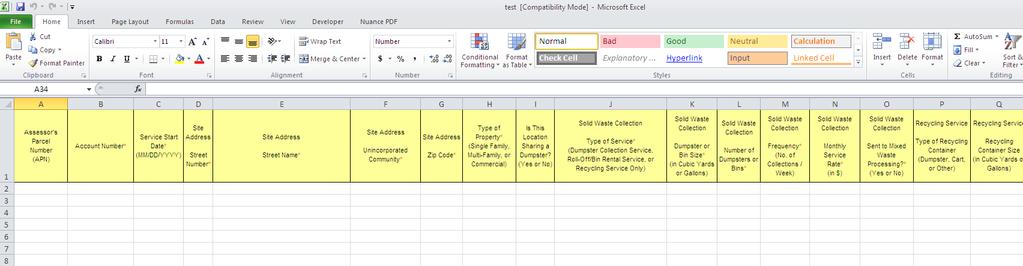 ONLINE SERVICES: SUBMIT DATA (CONTINUED) OPTION 2: UPLOAD DATA IN EXCEL 3 After doing Steps 1-2 on pages 5 & 6, Click DOWNLOAD THE TEMPLATE to get