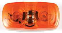 No. 721.670100 10 INCANDESCENT BULLSEYE MARKER LAMPS In polycarbonate housing High impact molded bodies with replaceable snap-on lens. Meet all FMVSS108 DOT and MOT CMVSS108 safety standards.