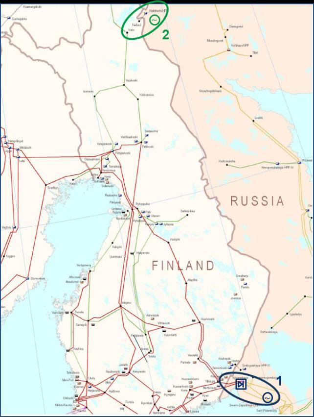 Russia Finland ELECTRIC INTERFACE Interconnections Russia Finland 1.