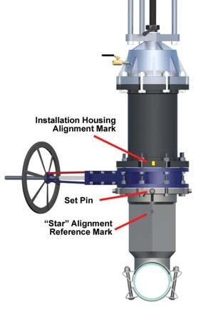 utilize the star on the valve as an alignment reference. Use the completion pin hole that aligns with the valve body star as an additional alignment reference. 2.15.
