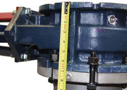procedure. Figure B-4 In most cases, this measurement will be 7.5 inches for 4-8 installations and 4.25 for 10-12 installations. B.13) Confirm the valve cartridge completion pin groove is still centered.
