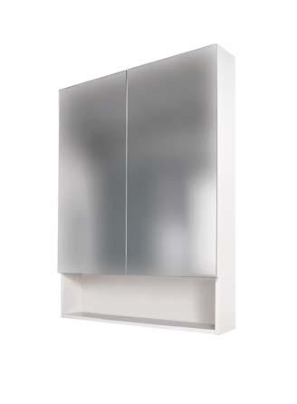 Single door 2 adjustable internal shelves 2-pac gloss finish 3mm glass thickness Anti-slam door stoppers Reversible
