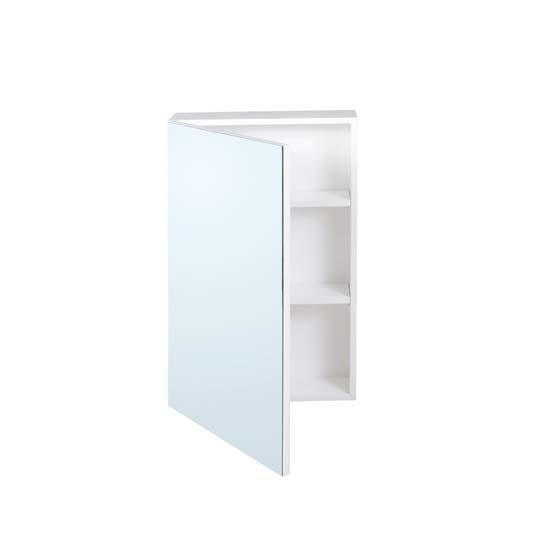 Available in 4 sizes: 600, 750,, 1200mm Height: 1000mm  White interior Soft-close doors Copper-free mirror Adjustable
