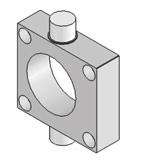 Mountings Universal joint adapter KA-ZL (lengthwise) Supplied loose with mounting bolts for jack. Burnished. Standard: side E. Side F please specify.