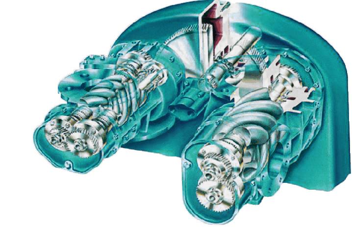 Oil Free Air End Gear Box Sullivan-Palatek oil free compressors have a synchronous gearbox. This means reduced transmission losses and great reliability.