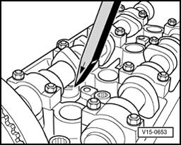 Page 53 of 62 15-46 - Push down on valve lifters using wood or plastic wedge. If 0.20 mm (0.008 in.