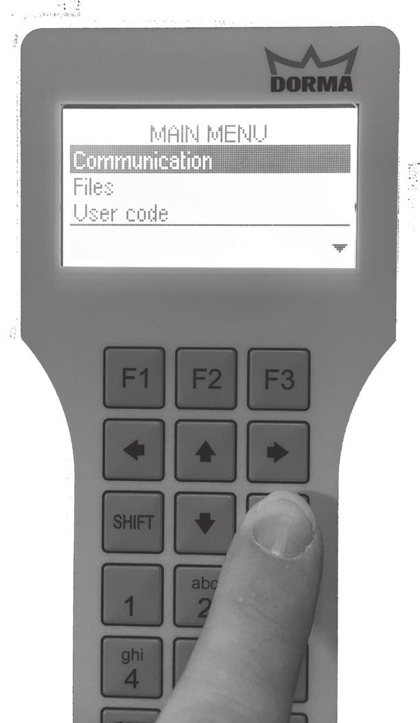6. Handheld power on sequence. Connect Handheld to COM port (Para. 6.