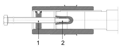 The screw diameter must be smaller than the diameter of the tapped hole of the thrust plate and equivalent to the diameter of the tapped hole of the shaft end. 4.5.